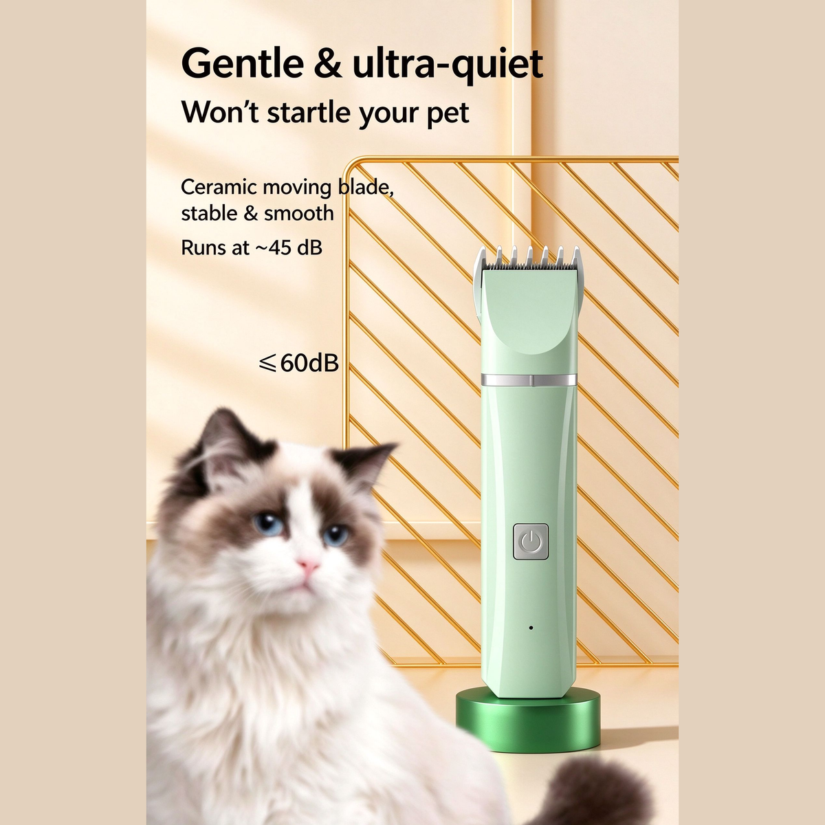 4-in-1 Digital Pet Clipper — Hair Clipper, Paw Trimmer & Nail Grinder in One