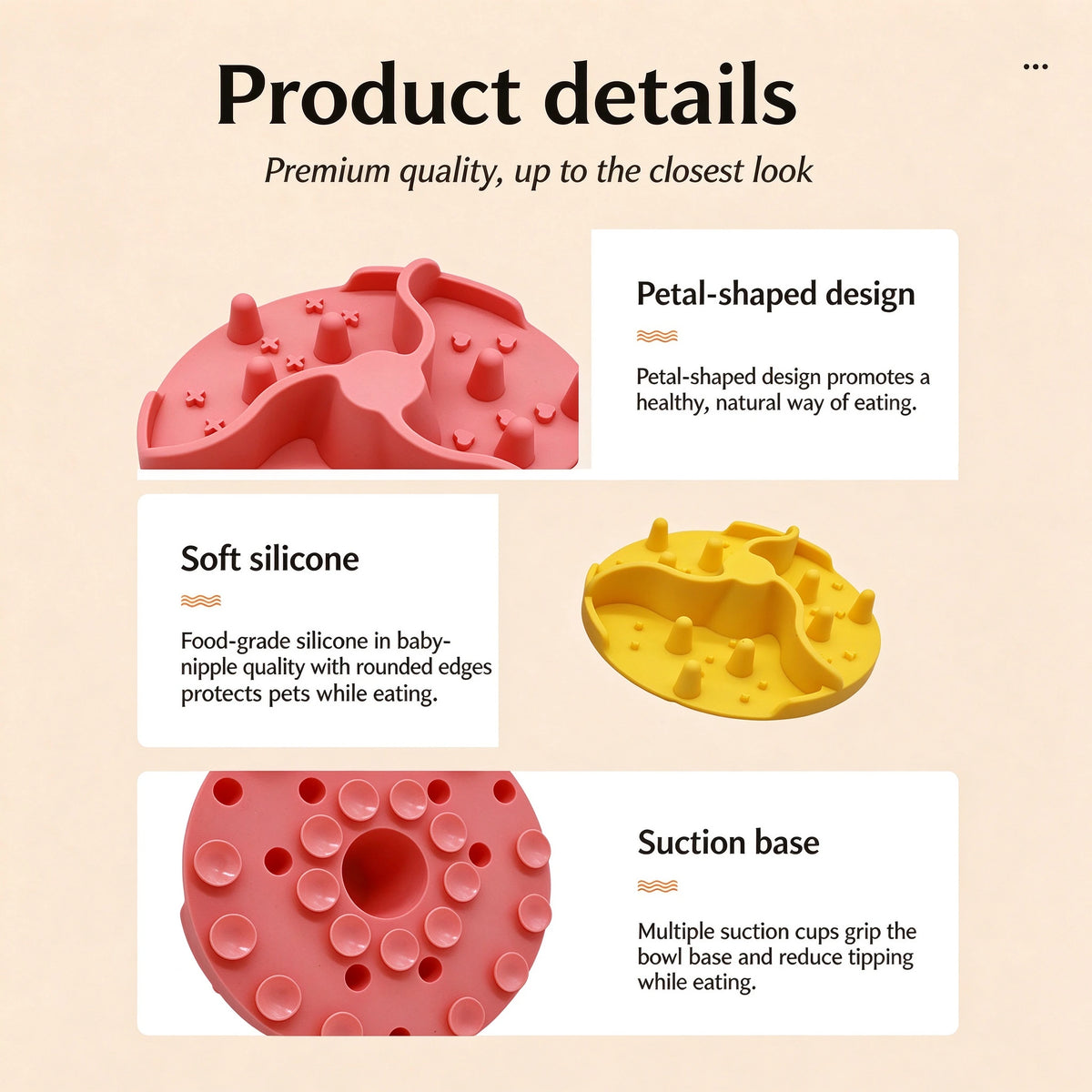 Silicone Lick Mat with Suction Cups — Slow Feeder Pad for Dogs