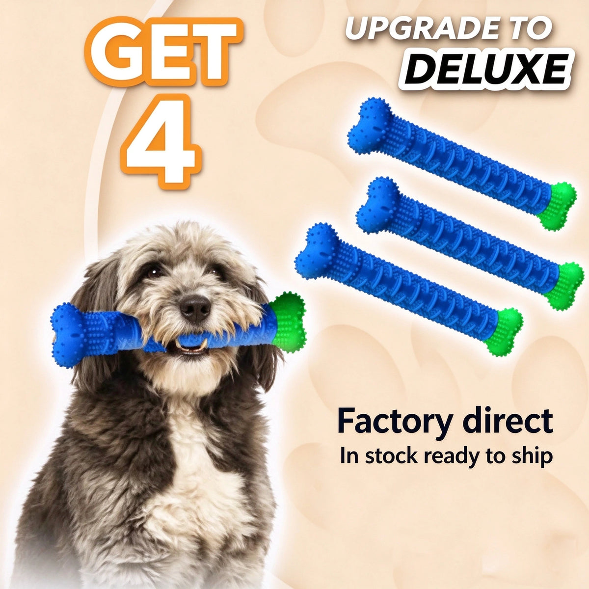 Dog Chew Toothbrush Stick — Bone-Shaped Dental Chew Toy