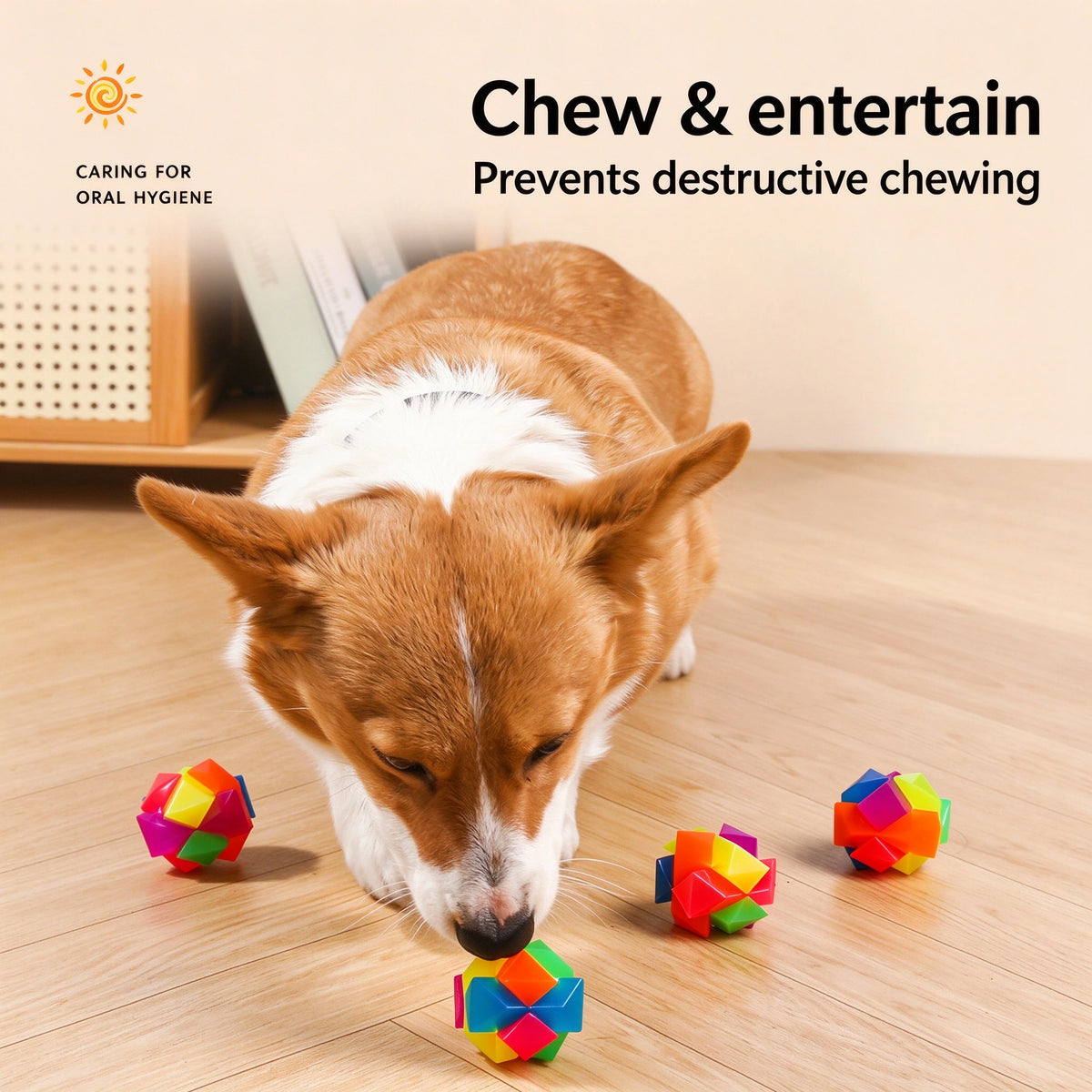 LED Flashing Bouncing Ball — Light-Up TPR Dog Toy