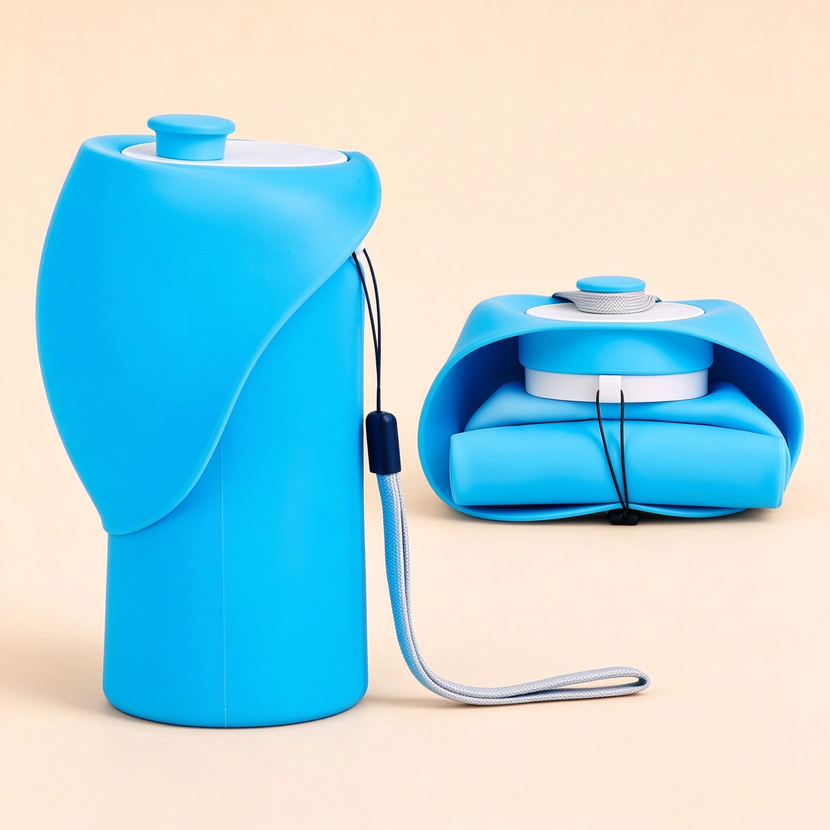 Portable Dog Water Bottle — Foldable Silicone Travel Drinker