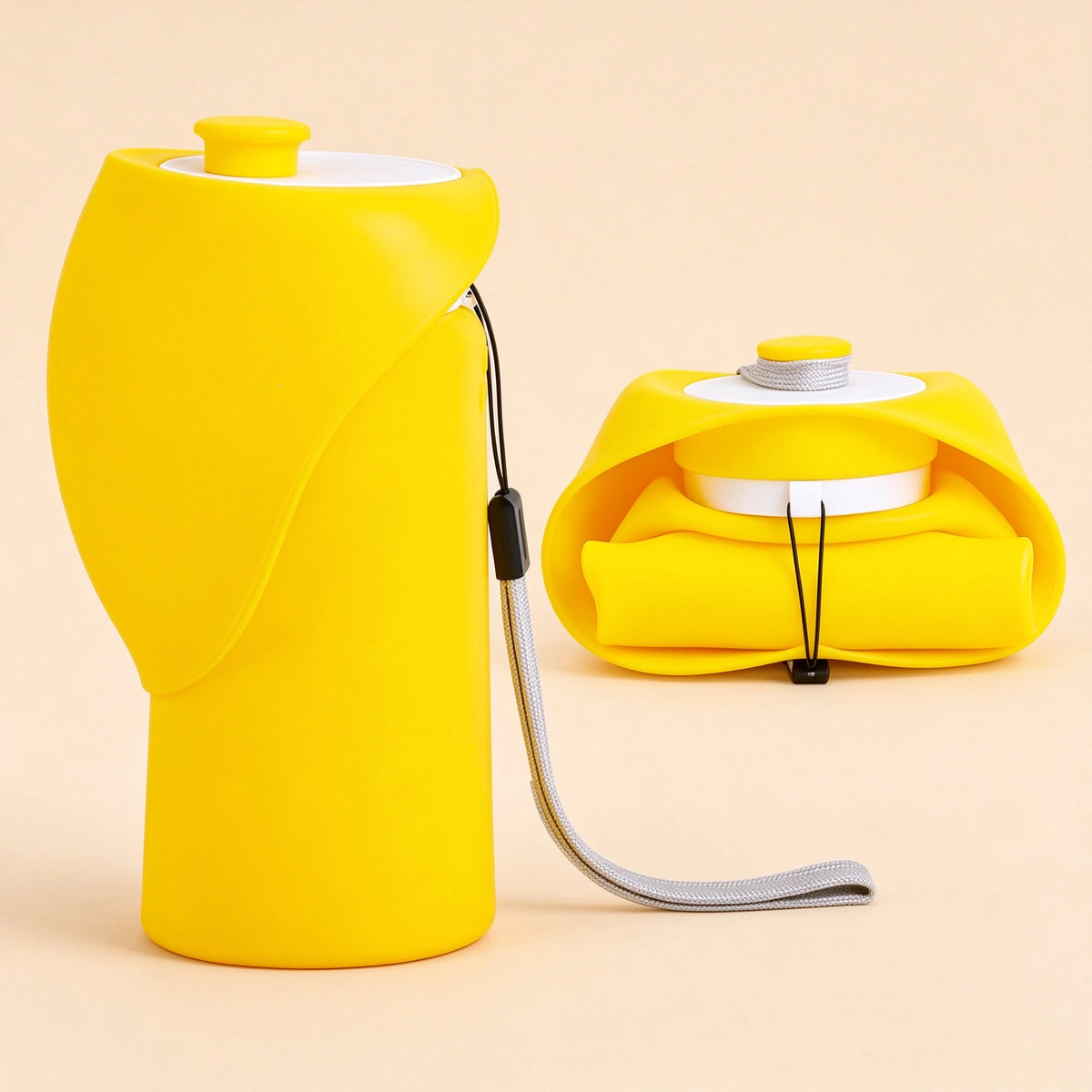 Portable Dog Water Bottle — Foldable Silicone Travel Drinker