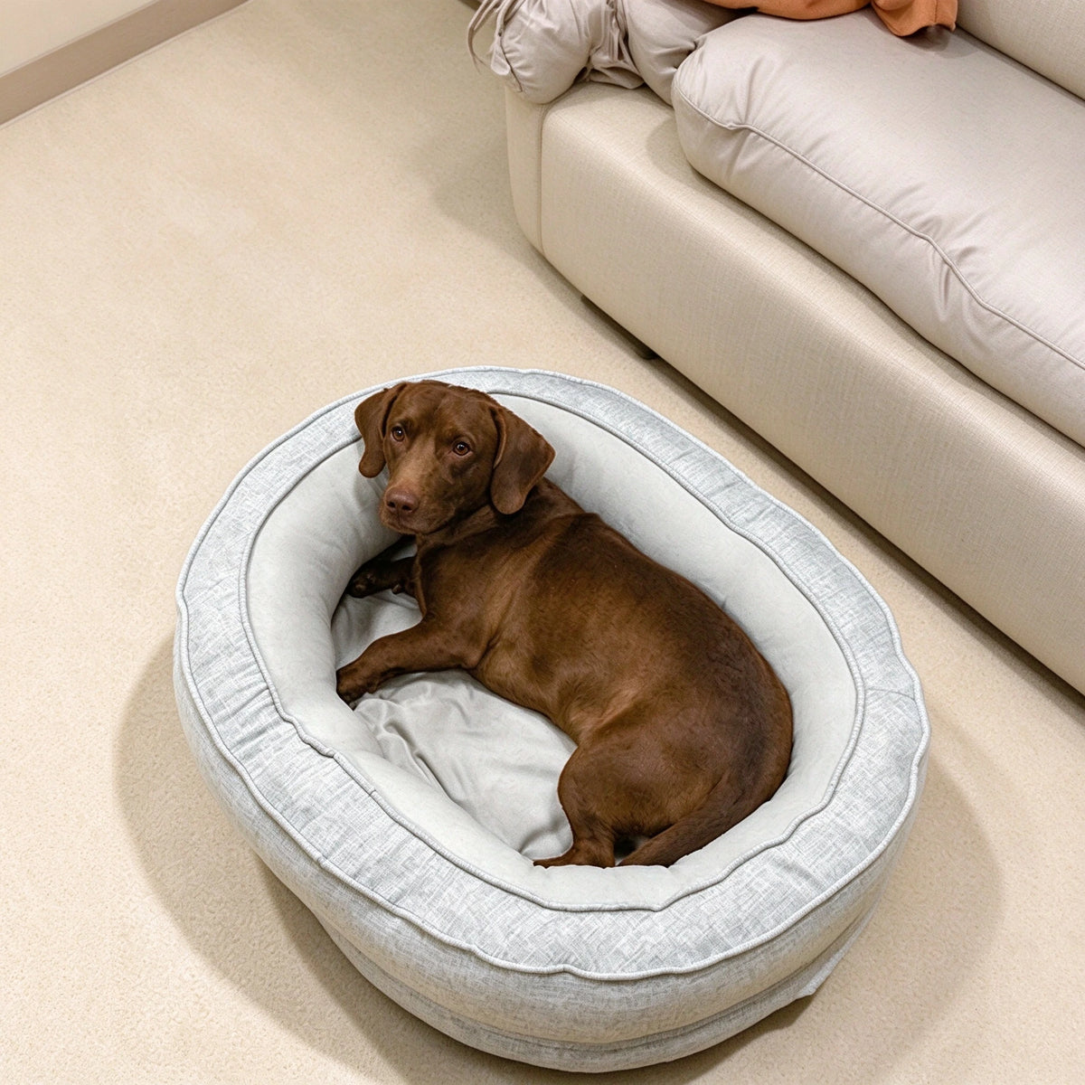 Calming Donut Dog Bed — Round Anti-Slip Cuddler Bed
