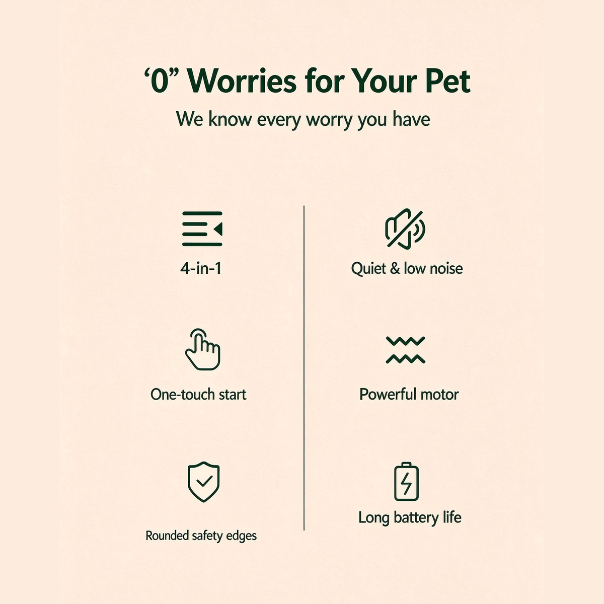 4-in-1 Digital Pet Clipper — Hair Clipper, Paw Trimmer & Nail Grinder in One