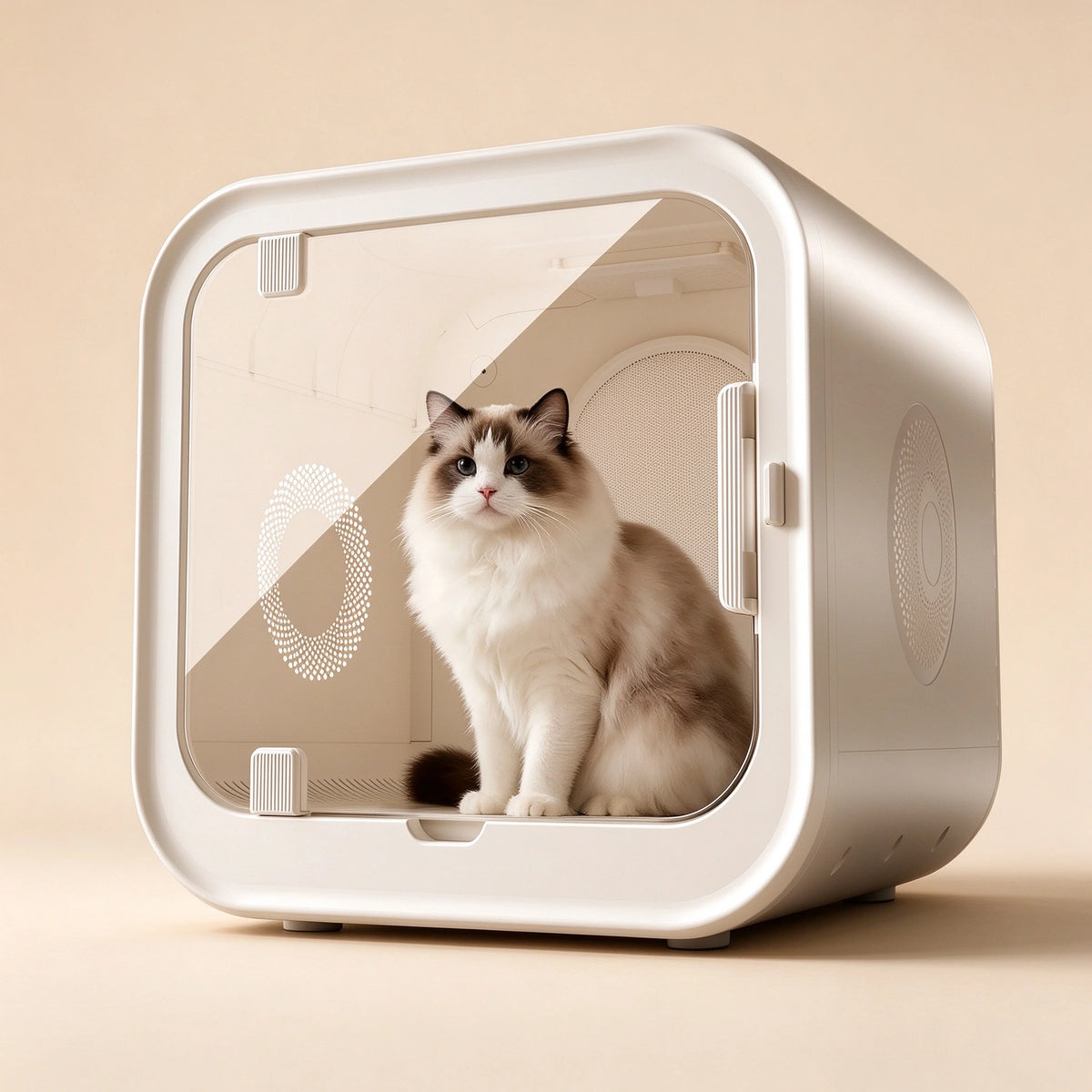 Quiet Pet Drying Box — Automatic Low-Noise Pet Dryer for Cats & Small Dogs
