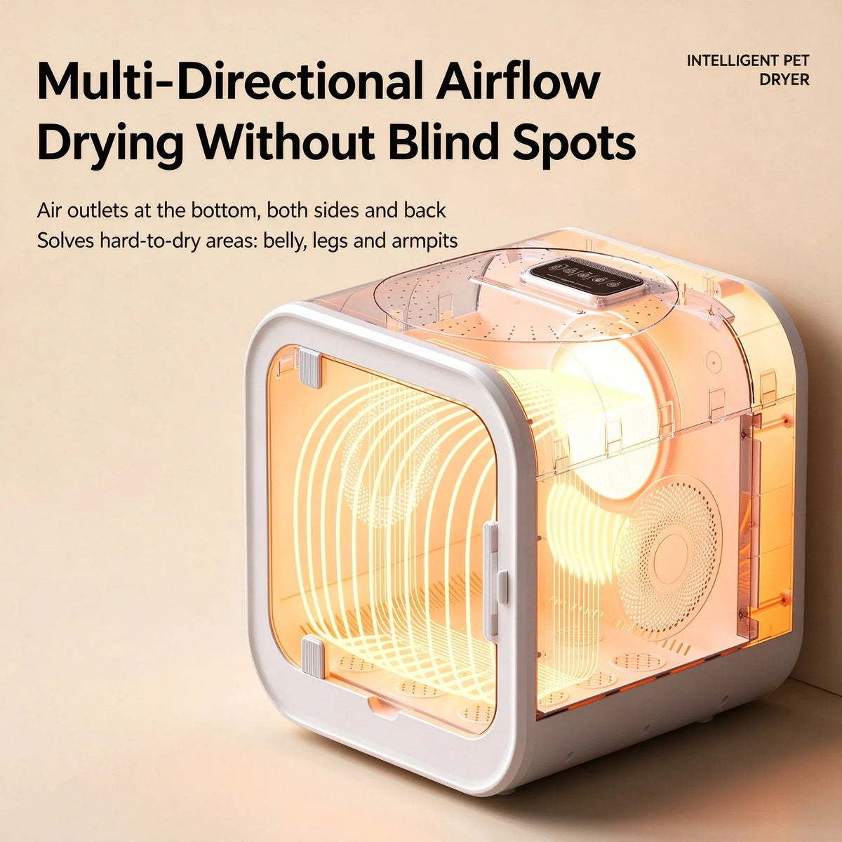 Multi-directional airflow, no blind spots