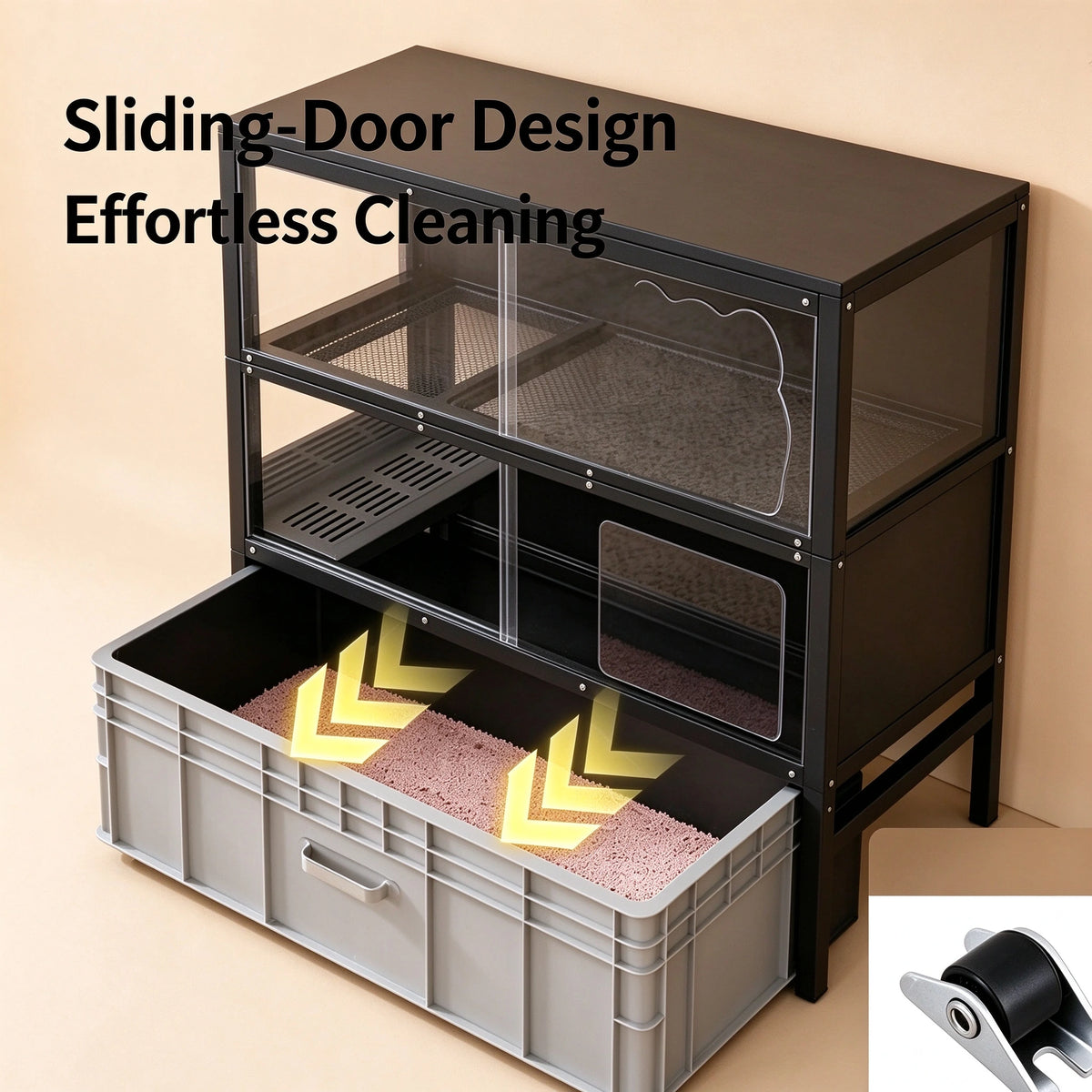 Furniture-Style Cat Litter Cabinet — Enclosed Litter Box Enclosure