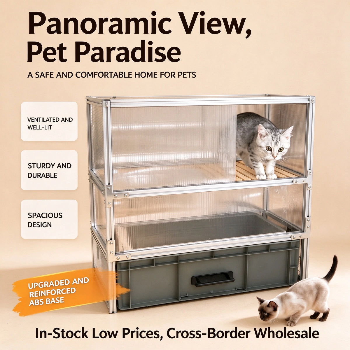 Furniture-Style Cat Litter Cabinet — Enclosed Litter Box Enclosure