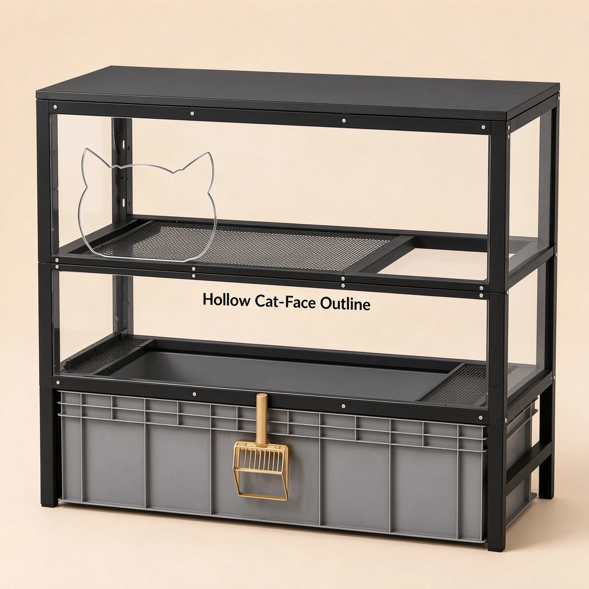 Furniture-Style Cat Litter Cabinet — Enclosed Litter Box Enclosure