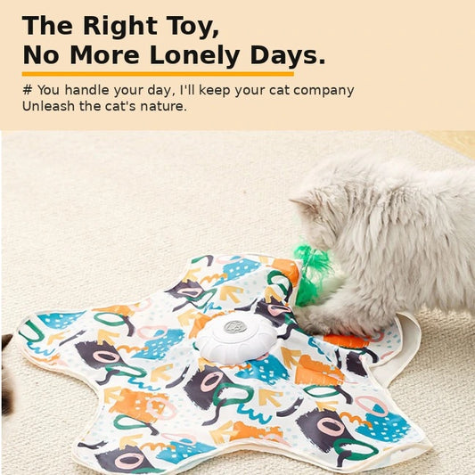 Star Hunting Mat with Auto Teaser Wand — 4 Patterns